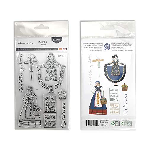 PARAES Castilla y León y Asturias Sellos scrapbooking silicona fotopolímero, Colección Hispania, scrapbook, álbum de fotos, manualidades, Scrapbooking Materiales