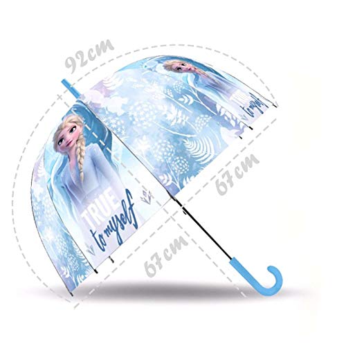 Paraguas Frozen 2 Disney Paraguas Cúpula Paraguas Automático Infantil Niña 45cm