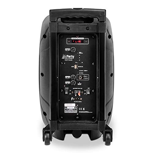 Party 8LED - Altavoz Portatil a Baterias, 8", 150W-RMS, USB/BT/FM/MICRO
