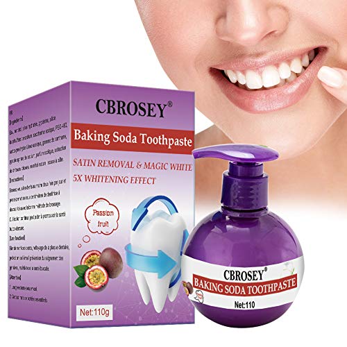 Pasta Dientes Blanqueadora,Whitening Toothpaste,Dental Blanqueadora,Pasta de Dientes con Bicarbonato de Sodio, Lucha Contra el Sangrado de Las Encías, Quitamanchas de Dientes