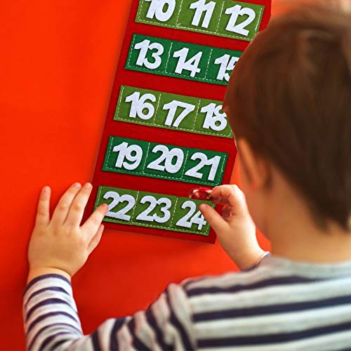 PATAZOK Calendario de Adviento Colgante 1pcs Calendario de Muñeco de Nieve Decoraciones temáticas de Cuenta Regresiva de Navidad Adornos Festivos Oficina en el hogar artesanía DIY para niños Adultos