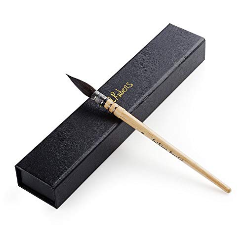 Paul Rubens Pincel de acuarela profesional, Tamaño 6 Lavado/Fregona Pincel de pelo de ardilla redonda para pintura artística