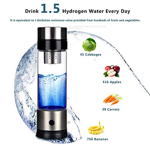 Paul03Daisy Botella De Agua De Hidrógeno,Potente Antioxidante Llénate De Energía,Puedes Disfrutar De Tu Agua Hidrogenada Vayas Donde Vayas -Capacidad