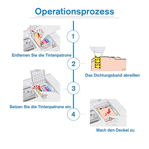 PayForLess 18XL Cartuchos de Tinta Compatible para Epson Expression Home XP-225 XP-215 XP-205 XP-322 XP-212 XP-402 XP-415 XP-422 XP-425 XP-302 XP-305 XP-325 （6 Negro）