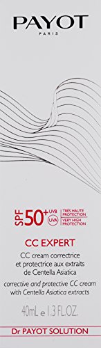 Payot CC Expertos SPF 50, crema protectora con ácido hialurónico, Dr Payot Solution, 40 ml