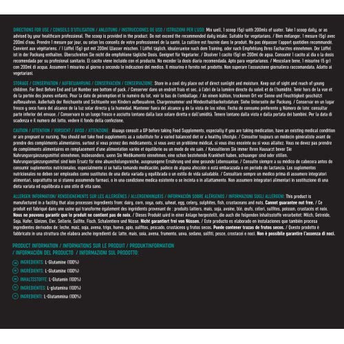 PBN - Paquete de L-glutamina, 500 g (sabor natural)