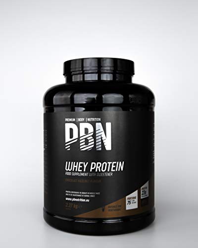 PBN - Proteína de suero de leche en polvo, 2,27 kg (sabor chocolate con avellanas)