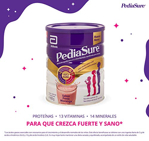 PediaSure - para Niños, Sabor Fresa, con Proteínas, Vitaminas y Minerales - 850 gr
