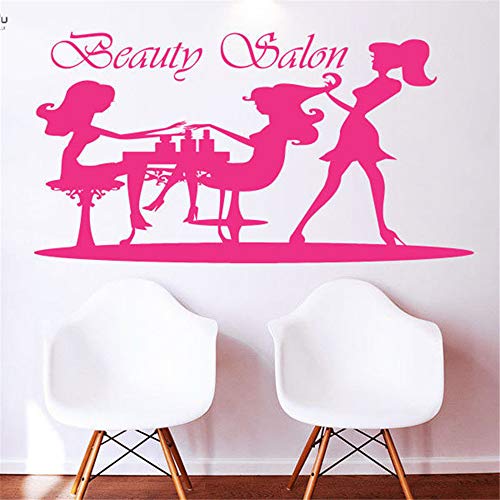 pegatinas de pared y murales Salón de belleza Decoración para el hogar Etiqueta Chicas Peluquería Maquillaje Sala de moda