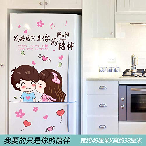 Pegatinas de refrigerador estéreo 3D pegatinas de pared de pintura decorativa pegatinas de puerta de cocina a prueba de agua-Gato de ojos grandes pintado a mano (colección más entrega prioritaria de c