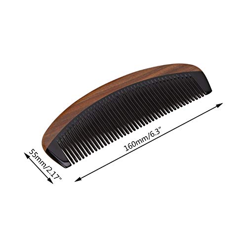 Peine de madera Natural Green Ox Horn Wood Peine Barba Maquillaje Herramienta Masaje Cuidado Del Cabello Nuevo 1pc