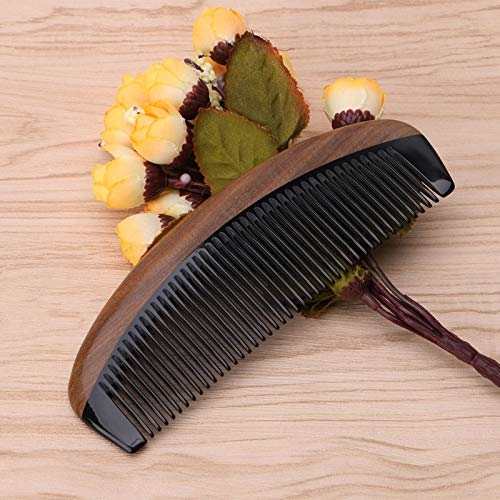 Peine de madera Natural Green Ox Horn Wood Peine Barba Maquillaje Herramienta Masaje Cuidado Del Cabello Nuevo 1pc