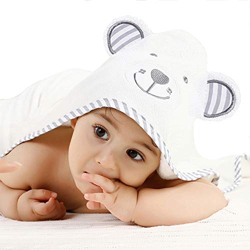 Pejoye Toalla de Baño con Capucha de Bambú Orgánico para Niñas, Niños, Bebés y Recién Nacidos Toallas con Capucha de Panda de Bebé Algodón Natural Muy Duradero Extra Suave y Grueso