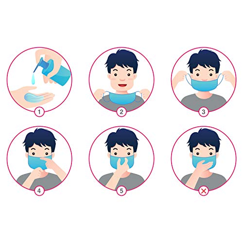 Pekebaby Mascarilla Infantil de tela lavable reutilizable 2 capas + bolsillo con 1 filtro incluido, diseño 163 PANDA, doble ajuste elástico