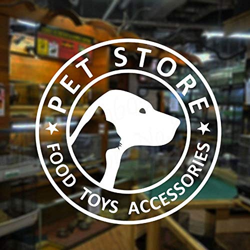 Peluquería para Mascotas Salon Sign Board Tatuajes de Pared Tienda de Mascotas Pareja Perro Gato Clínica Veterinaria Cita Animal Etiqueta de la Ventana Decoración de la Puerta