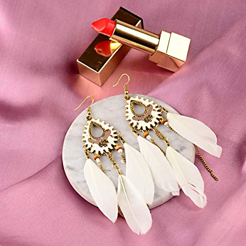 Pendientes de personalidad nostálgica de mujer de estilo nacional retro bohemio viaje de hadas pendientes de personalidad nostálggica de las mujeres Lechosa