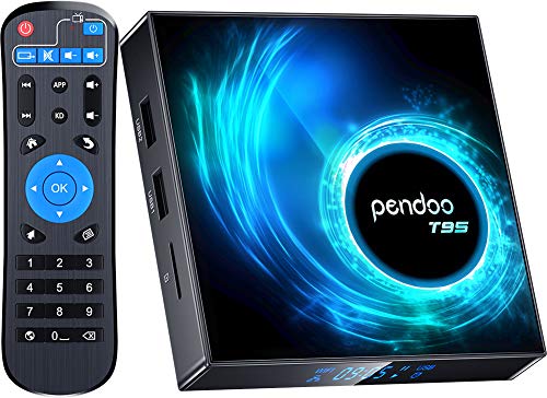 Pendoo Android 10.0 TV Box, T95 Android TV Box 4GB RAM 32GB ROM Allwinner H616 Quad-Core 64bit, Soporte 2.4GHz WiFi 6K / 4K Ultra HD / 3D / H.265 Android Box