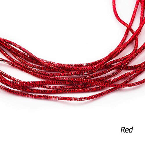 PENVEAT Bordado de Oro de Coser de 1,5 mm, Alambre de lingotes francés, Accesorios de Bricolaje, orfebrería, fabricación de Joyas, Hecho a Mano, Aproximadamente 10 g/Lote, Rojo
