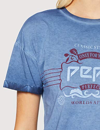 Pepe Jeans Magic Camiseta, (Dark Blue 581), X-Small para Mujer