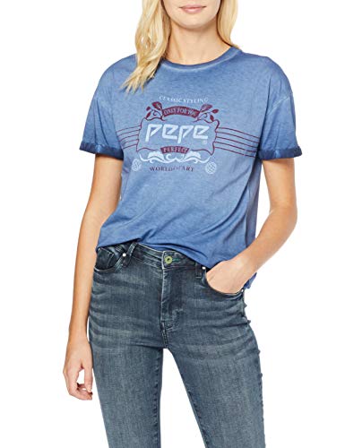 Pepe Jeans Magic Camiseta, (Dark Blue 581), X-Small para Mujer