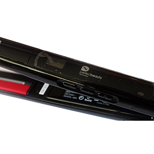 Perfect Beauty Plancha de pelo ULTIMATE SLIM profesional 4 en 1 EDICIÓN LIMITADA | Infrarrojos, Turmalina, Titanio, Cerámica: Acción combinada 4 en 1, color negro