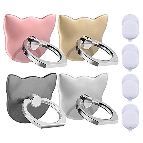 Perfectmiaoxuan Anillo Soporte movil telefono,Soporte de Coche para 360 °rotación teléfono Anillo Grip Ring Holder para Tablet PC Smartphone Teléfono móvil Anillo Soporte, Pack de 4