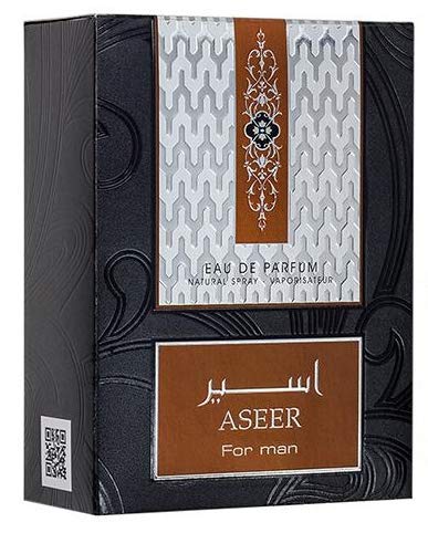 Perfume Aseer 100ml Eau de Parfum Hombre Perfume árabe Oriental Oud Agua Joven Regalo de Hombre Attar Almizcle Halal NOTAS: Sándalo, ámbar gris, Almizcle Blanco