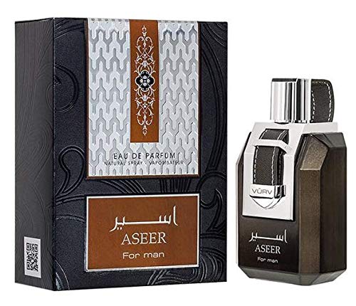 Perfume Aseer 100ml Eau de Parfum Hombre Perfume árabe Oriental Oud Agua Joven Regalo de Hombre Attar Almizcle Halal NOTAS: Sándalo, ámbar gris, Almizcle Blanco