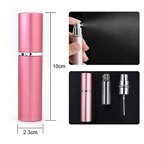 Perfume Atomizador, Atomizador Perfume Recargable, 10ml Botella Vacío Pulverizador Viaje, Perfume Atomiser, atomizador de Perfume de Botella para Viaje aéreos o Salidas nocturnas