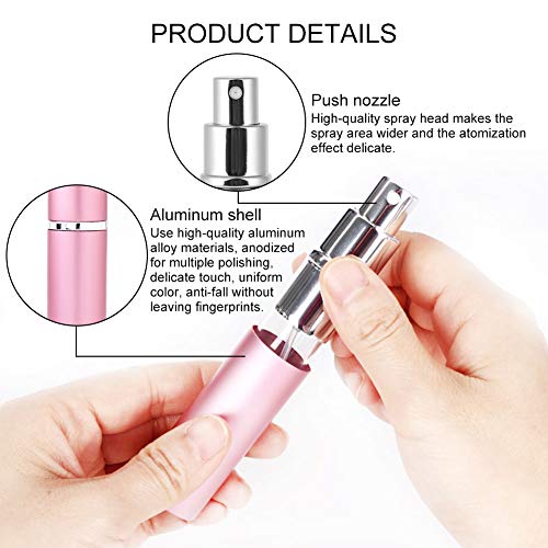 Perfume Atomizador, Atomizador Perfume Recargable, 10ml Botella Vacío Pulverizador Viaje, Perfume Atomiser, atomizador de Perfume de Botella para Viaje aéreos o Salidas nocturnas