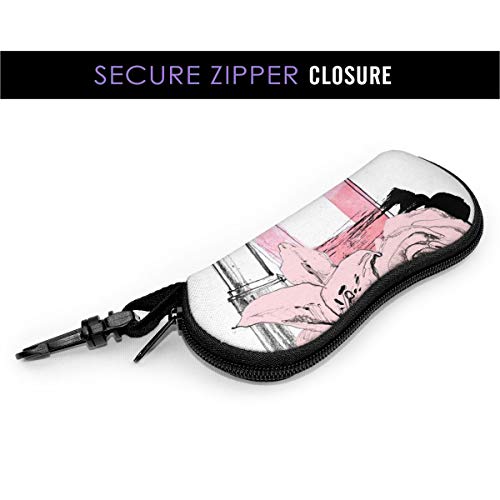 Perfume Con Lápiz Labial Sobre Fondo Blanco Gafas Caso Espectáculo Caja Portátil Gafas Caso Portátil Gafas Estuche Con Cerradura