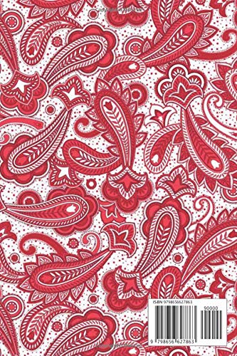 PERFUME LOG: Paisley Red / White Cover- Tester Review Log Notebook, Fragrance Brand, Location, Appilication, Cost, Packaging, Impressions (Perfumes and Fragrance Oils)