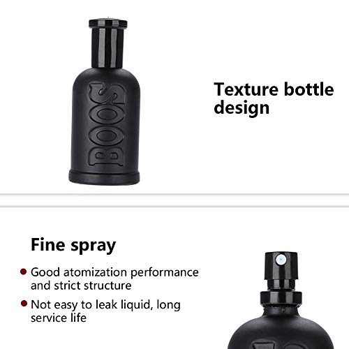 Perfume para Hombre, 50ml Colonia Men Perfume Eau de toilette Spray, Gentleman Líquido de larga duración Perfume fresco de verano para Cena de negocios y Citas (Negro)