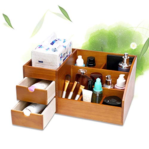 Perseverar en el final. Armario De Almacenamiento De Productos Para El Cuidado De La Piel De Madera Caja De Pañuelos De Madera Caja De Almacenamiento De Cosméticos En El Tocador De Escritorio De Mader