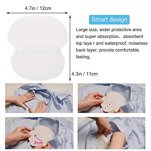 Perspirex Desodorante Mujer Axilas Protector Transpiración Debajo Desechables, Protección Contra El Sudor Para Las Axilas Suave/Muy Absorbente/Sin Olor(40pcs)