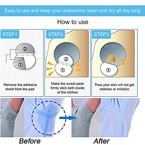 Perspirex Desodorante Mujer Axilas Protector Transpiración Debajo Desechables, Protección Contra El Sudor Para Las Axilas Suave/Muy Absorbente/Sin Olor(40pcs)