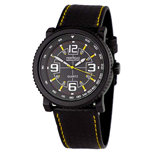 Pertegaz Reloj Analógico para Hombres de Cuarzo con Correa en Cuero PDS-043-A