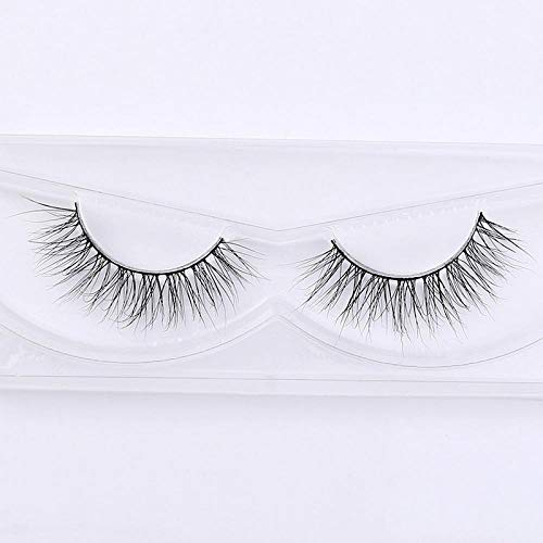 Pestañas de visón 3D Pestañas superiores reales Pestañas postizas naturales suaves 1 par Extensión de ojos falsos hechos a mano-7
