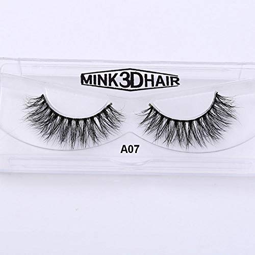 Pestañas de visón 3D Pestañas superiores reales Pestañas postizas naturales suaves 1 par Extensión de ojos falsos hechos a mano-7