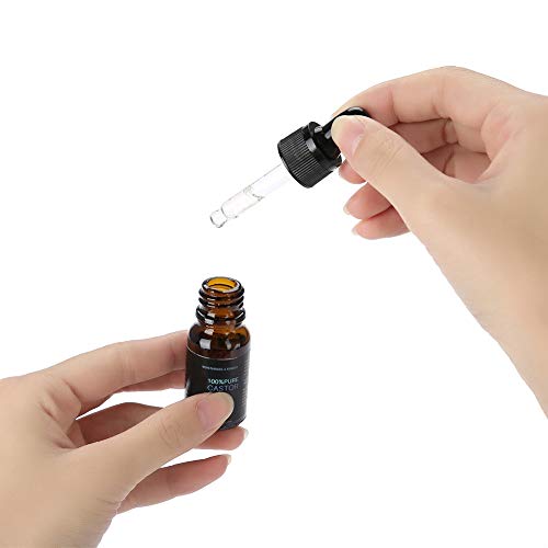 Pestañas impermeables, aceite natural de ricino de hierbas para un rápido crecimiento del cabello en pestañas y cejas.