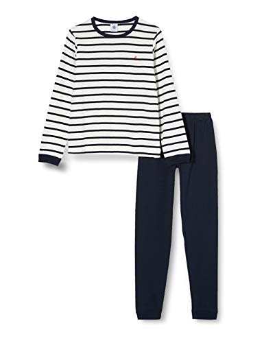 Petit Bateau 5547901 Pijama, Multicolor (Marshmallow/Smoking Bek), 2 años para Niños