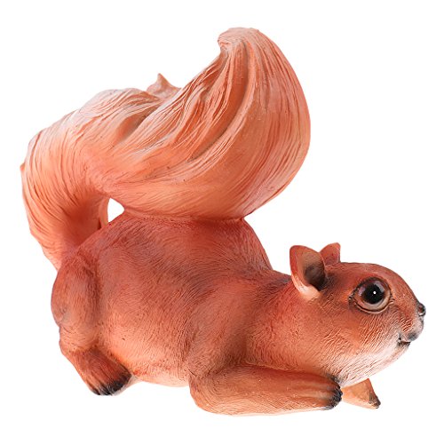 PETSOLA 1 Pieza Estatua Figura Ardilla/Koala Adorno para Jardín Decoración de Mesa de Oficina - Ardilla 21x8.3x16.2 cm