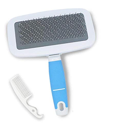 Pettini Cani Peluche Golden Retriever Pomerania Gato Peine De Depilación Perro Mediano Y Grande Puntada Abierta-Trompeta Azul