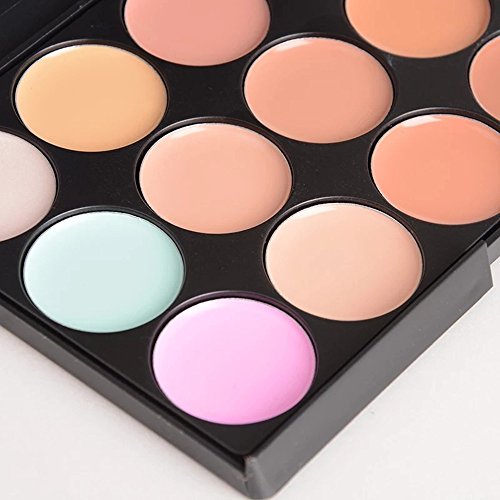 PhantomSky 15 Colores Corrector Camuflaje Paleta de Maquillaje Cosmética Crema #1 - Perfecto para Uso Profesional y Diario