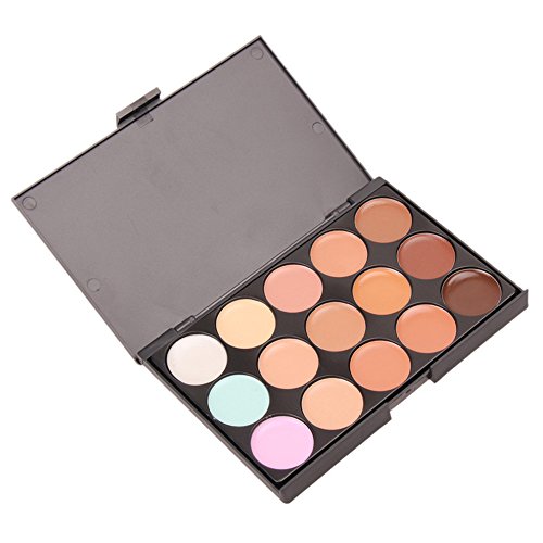 PhantomSky 15 Colores Corrector Camuflaje Paleta de Maquillaje Cosmética Crema #1 - Perfecto para Uso Profesional y Diario