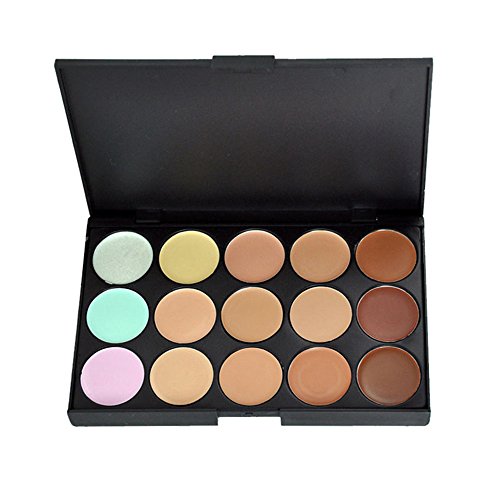 PhantomSky 15 Colores Corrector Camuflaje Paleta de Maquillaje Cosmética Crema #1 - Perfecto para Uso Profesional y Diario