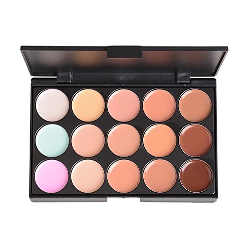 PhantomSky 15 Colores Corrector Camuflaje Paleta de Maquillaje Cosmética Crema #1 - Perfecto para Uso Profesional y Diario