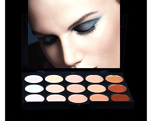 PhantomSky 15 Colores Corrector Camuflaje Paleta de Maquillaje Cosmética Crema #1 - Perfecto para Uso Profesional y Diario
