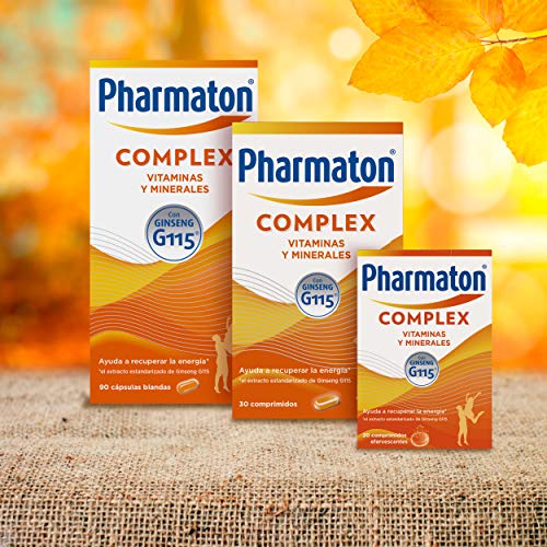 Pharmaton | Multivitamínico con ginseng | Complex 30 comprimidos | Ayuda a recuperar la energía