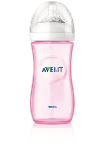 Philips Avent SCF697/17 - Biberón, tetina suave y flexible, anticólicos, PP 0% BPA, 330ml, color rosa
